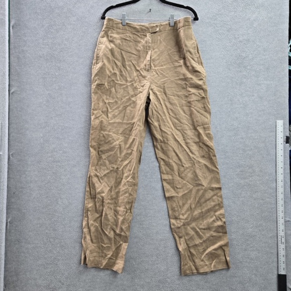 DEANE &‎ WHITE Women Pants 10 Brown Linen 31" Inseam